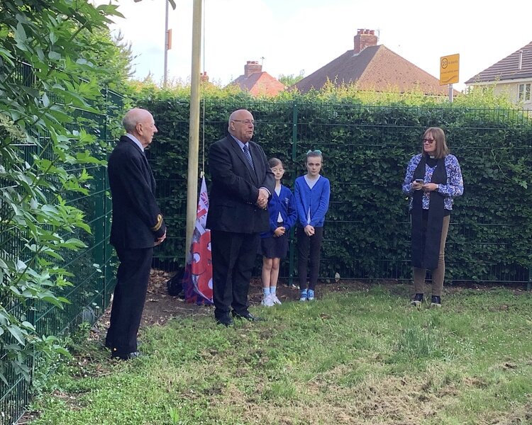 Image of Raising of the D-Day flag